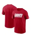 Nike Red New York Giants Primetime Legend Wordmark Performance T-shirt In Red