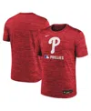 Nike Philadelphia Phillies Authentic Collection Velocity  Men's Dri-fit Mlb T-shirt In Red