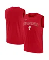 Nike Men's Red Philadelphia Phillies Knockout Performance Muscle Tank Top In Red