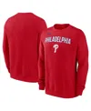 Nike Men's Red Philadelphia Phillies Pullover Sweatshirt In Red