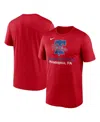 Nike Red Philadelphia Phillies Stadium Legend Performance T-shirt In Red