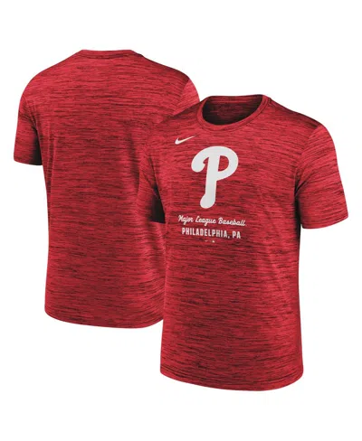 Nike Men's Red Philadelphia Phillies Velocity Performance T-shirt