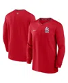 Nike Men's Red St. Louis Cardinals Authentic Collection Performance Half-zip Top In Red