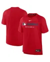Nike Men's Red St. Louis Cardinals Authentic Collection Pregame Raglan Performance T-shirt In Red