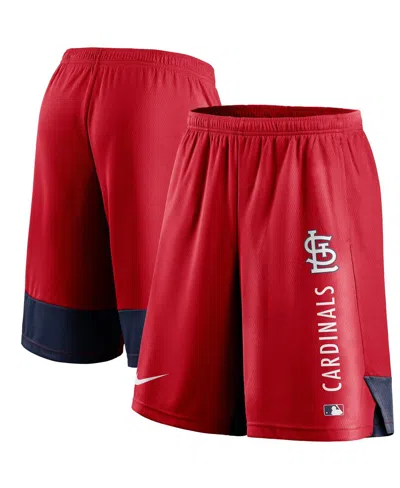 Nike Men's Red St. Louis Cardinals Authentic Collection Training Performance Shorts In Red,navy