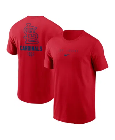 Nike Men's Red St. Louis Cardinals Large Logo Back Stack T-shirt