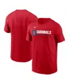 Nike Men's Red St. Louis Cardinals Team Block T-shirt In Red
