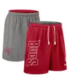 Nike Men's Red Tampa Bay Buccaneers Sideline Reversible Performance Shorts In Brown