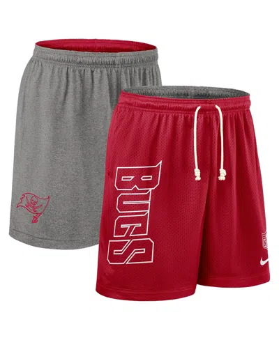 Nike Men's Red Tampa Bay Buccaneers Sideline Reversible Performance Shorts In Brown