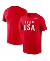 Nike Red Team Usa Olympic Team Performance T-shirt In Red