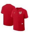 Nike Men's Red Washington Nationals Authentic Collection Raglan Short Sleeve Windshirt In Red