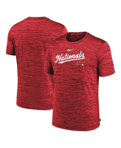 Nike Men's Red Washington Nationals Authentic Collection Velocity Performance Practice T-shirt