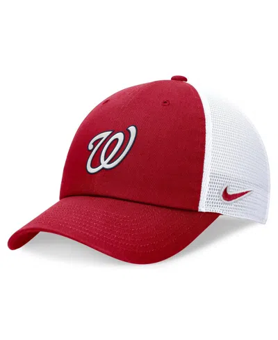 Nike Washington Nationals Evergreen Club  Men's Mlb Trucker Adjustable Hat In Red