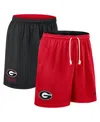 Nike Men's Red/black Georgia Bulldogs 2025 Sideline Reversible Performance Shorts In Red