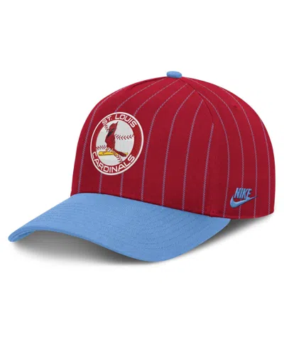 Nike Men's Red/light Blue St. Louis Cardinals Cooperstown Rise A-frame Adjustable Hat In Red,light Blue