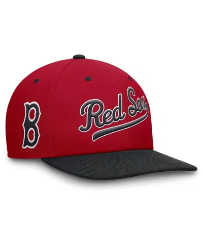 Nike Men's Red/navy Boston Red Sox Cooperstown Collection Pro Performance Snapback Hat In Red,navy
