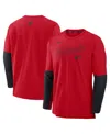 Nike Washington Nationals Authentic Collection Player  Men's Dri-fit Mlb Pullover Sweatshirt In Red