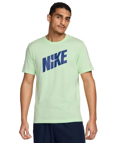 Nike Men's Relaxed Fit Dri-fit Short Sleeve Crewneck Fitness T-shirt In Vapor Green