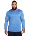 Nike Men's Relaxed-fit Long-sleeve Fitness T-shirt In Game Royal,(black)