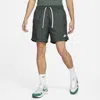 NIKE MEN'S RETRO GRID WOVEN SHORTS IN GALACTIC JADE