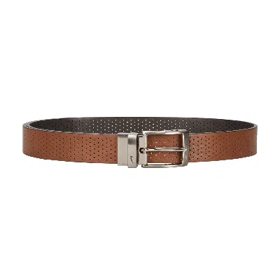 Nike Men's Reversible Perforated Belt In Brown