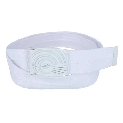 Nike Men's Ribbed Web Belt With Dunk Inspired Buckle In White