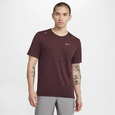 Nike Men's Rise 365 Dri-fit Short-sleeve Running Top In Red