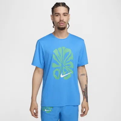 Nike Men's Rise 365 Run Energy Dri-fit Short-sleeve Running Top In Blue