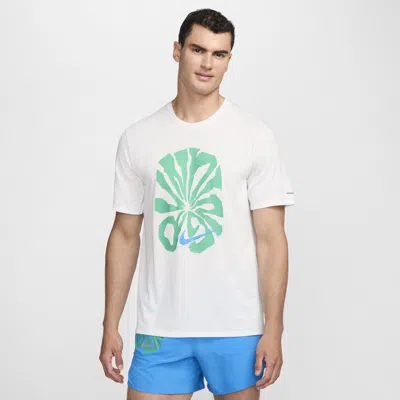 Nike Men's Rise 365 Run Energy Dri-fit Short-sleeve Running Top In White