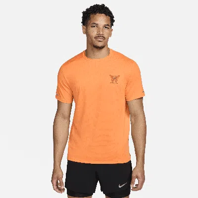 Nike Men's Rise 365 Running Division Dri-fit Running Top In Orange