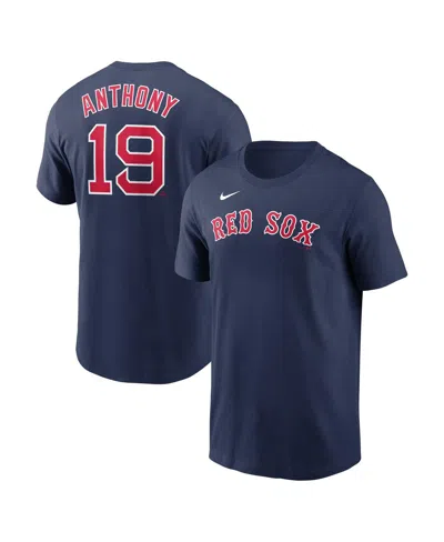 Nike Men's Roman Anthony Navy Boston Red Sox Fuse Name Number T-shirt In Blue