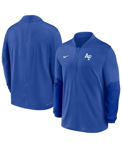 Nike Men's Royal Air Force Falcons Dri-fit Half-zip Pullover Sweatshirt In Blue