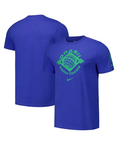 Nike Men's Royal Brazil National Team Localized Core Cotton T-shirt