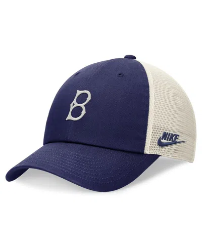 Nike Men's Royal Brooklyn Dodgers Cooperstown Collection Rewind Club Trucker Adjustable Hat In Loyallight