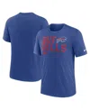 Nike Men's Royal Buffalo Bills Overlap Lockup Tri-blend T-shirt In Royal