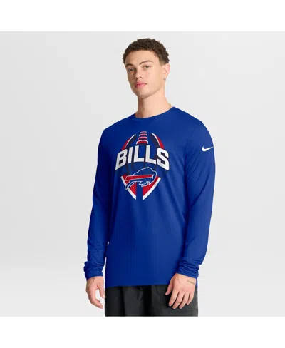 NIKE MEN'S ROYAL BUFFALO BILLS PRIMETIME LEGEND ICON PERFORMANCE LONG SLEEVE T-SHIRT