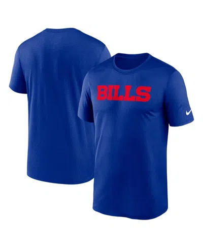 NIKE MEN'S ROYAL BUFFALO BILLS PRIMETIME LEGEND WORDMARK PERFORMANCE T-SHIRT
