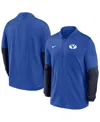 Nike Men's Royal Byu Cougars Dri-fit Half-zip Pullover Sweatshirt In Blue