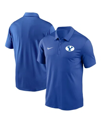 Nike Men's Royal Byu Cougars Victory Solid Performance Polo Shirt In Blue