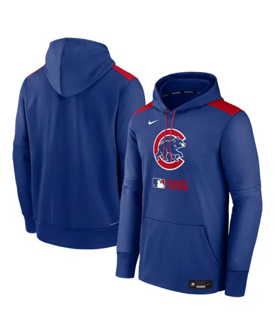 NIKE MEN'S ROYAL CHICAGO CUBS AUTHENTIC COLLECTION PERFORMANCE PULLOVER HOODIE