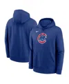 Nike Men's Royal Chicago Cubs Logo Club Fleece Pullover Hoodie In Blue