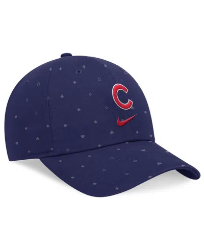 Nike Men's Royal Chicago Cubs Primetime Print Club Adjustable Hat In Loyalblue