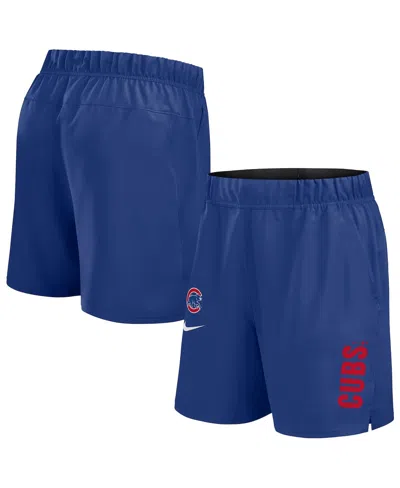 Nike Men's Royal Chicago Cubs Woven Victory Performance Shorts In Blue