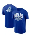 Nike Royal Dallas Cowboys Rewind Front And Back Hit Essential T-shirt In Blue