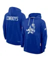 Nike Royal Dallas Cowboys Sideline Standard Issue Alt 2 Dri-fit Hoodie In Blue