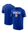 Nike Royal Denver Broncos Alt Pack Onside Conversion Performance T-shirt In Blue