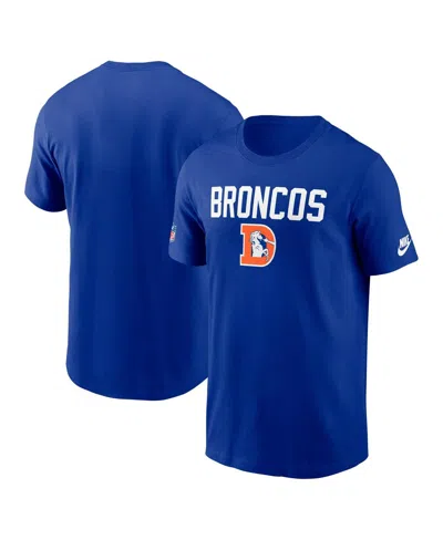 NIKE MEN'S ROYAL DENVER BRONCOS ALT PACK ONSIDE CONVERSION PERFORMANCE T-SHIRT