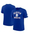 Nike Royal Denver Broncos Favorable Timeline Tri-blend T-shirt In Blue