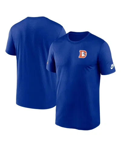 Nike Royal Denver Broncos Sideline Alt Pack Small Logo Legend Performance T-shirt In Blue