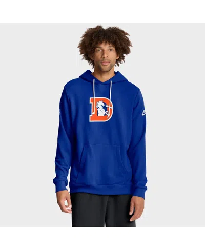 Nike Royal Denver Broncos Sideline Offensive Set Play Performance Pullover Hoodie In Blue